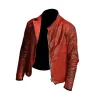 EZRA MILLER RED LEATHER JACKET EZRA MILLER RED LEATHER JACKET