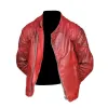 EZRA MILLER RED LEATHER JACKET EZRA MILLER RED LEATHER JACKET