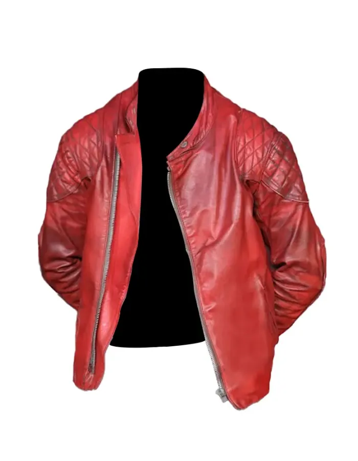 EZRA MILLER RED LEATHER JACKET EZRA MILLER RED LEATHER JACKET