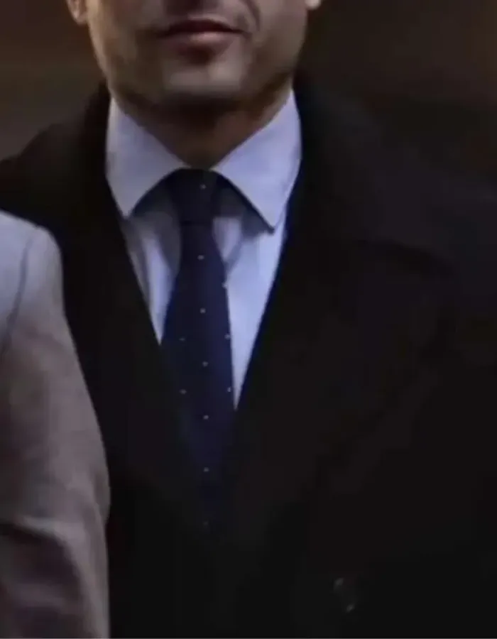 Fair Play 2023 Alden Ehrenreich (Luke) Black Trench Coat