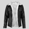 Fernando Sherpa-Lined Trucker Black Leather Jacket Fernando Sherpa-Lined Trucker Black Leather Jacket