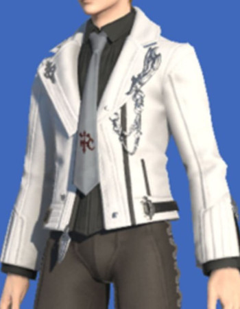 Final Fantasy XIV Scion Adventurer White Leather Jacket