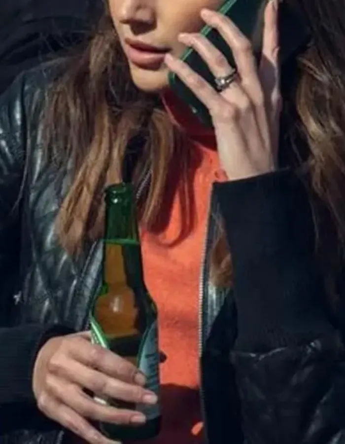 Fool Me Once 2024 Maya Stern Black Leather Jacket