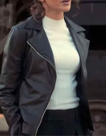 Fool Me Once 2024 Michelle Keegan Black Biker Leather Jacket