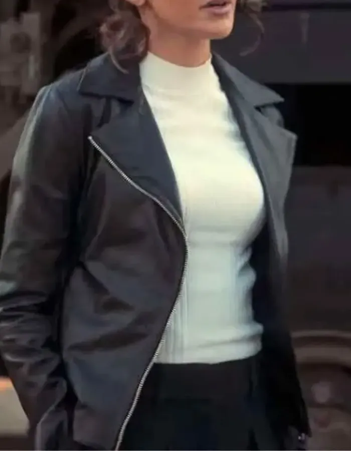 Fool Me Once 2024 Michelle Keegan Black Biker Leather Jacket Fool Me Once 2024 Michelle Keegan Black Biker Leather Jacket