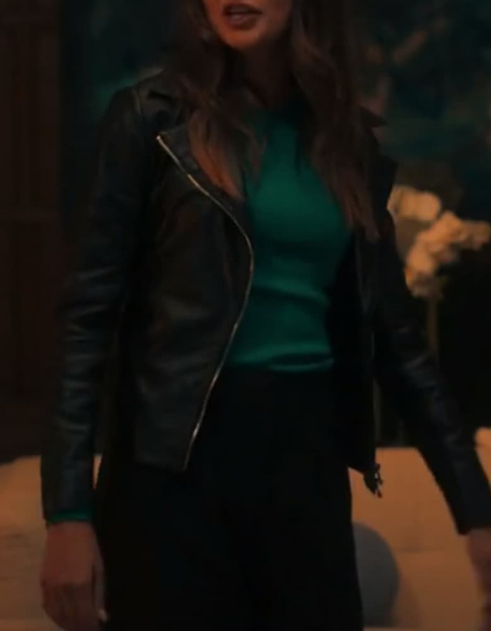 Fool Me Once 2024 Michelle Keegan Black Biker Leather Jacket Fool Me Once 2024 Michelle Keegan Black Biker Leather Jacket