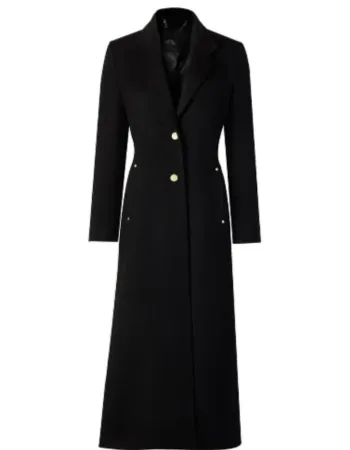 Fool Me Once 2024 Michelle Keegan Black Long Coat