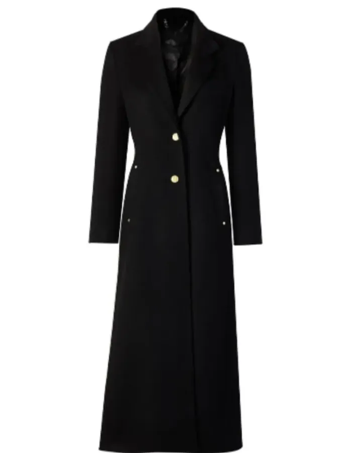 Fool Me Once 2024 Michelle Keegan Black Long Coat