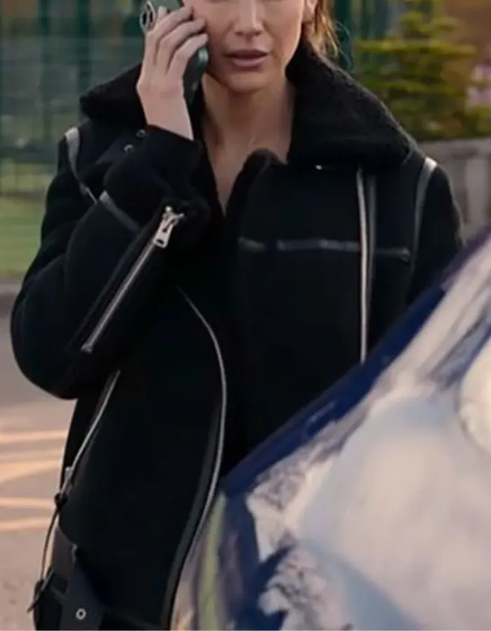 Fool Me Once 2024 Maya Stern Black Shearling Jacket Fool Me Once 2024 Maya Stern Black Shearling Jacket