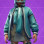 Fortnite Flapjackie Blue Leather Jacket