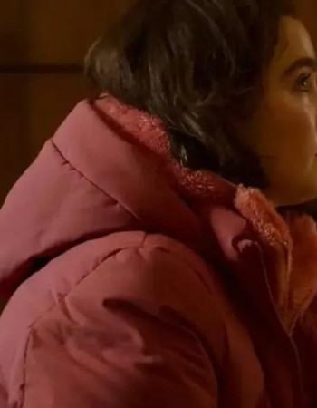 Love At First Sight Haley Lu Richardson Pink Puffer Jacket