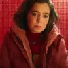 Love At First Sight Haley Lu Richardson Pink Puffer Jacket Love At First Sight Haley Lu Richardson Pink Puffer Jacket
