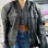 Hailey Bieber Oversized Black Leather Jacket