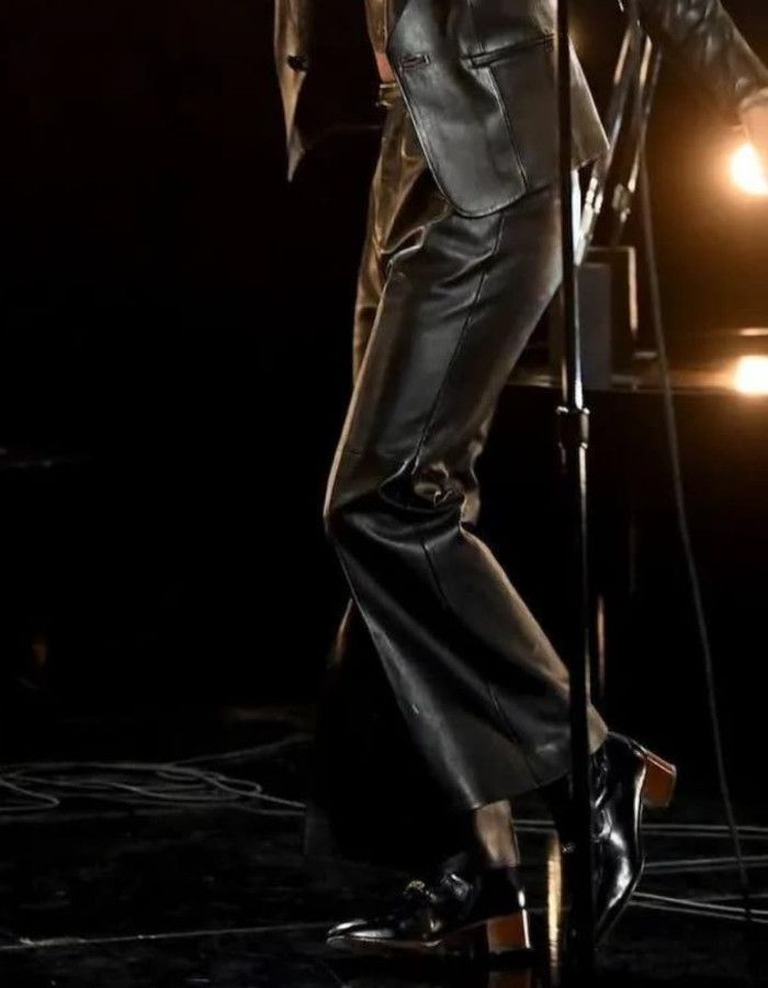 Harry Styles Grammys Black Leather Costume Harry Styles Grammys Black Leather Costume