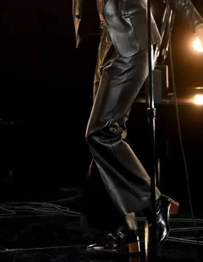 Harry Styles Grammys Black Leather Costume Harry Styles Grammys Black Leather Costume