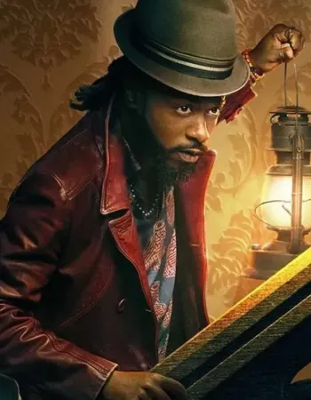 Haunted Mansion 2023 LaKeith Stanfield Maroon Leather Jacket Haunted Mansion 2023 LaKeith Stanfield Maroon Leather Jacket