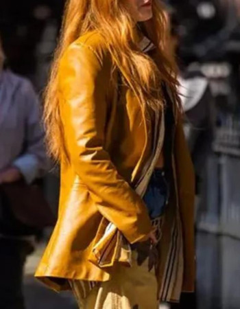 It Ends With Us 2024 Blake Lively Leather Coat It Ends With Us 2024 Blake Lively Leather Coat