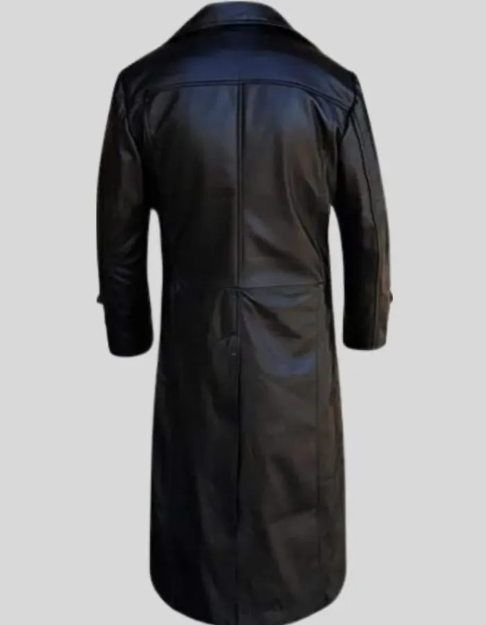 Jackson Men's Full-Length Black Leather Dust Coat Jackson Men's Full-Length Black Leather Dust Coat