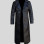 Jackson Men's Full-Length Black Leather Dust Coat