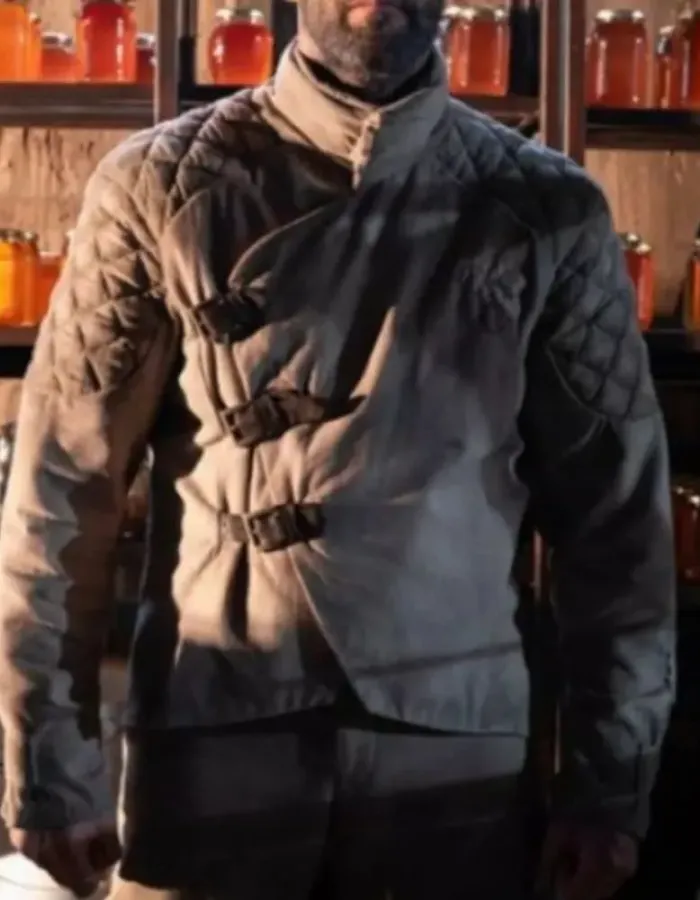 Jason Statham The Beekeeper 2024 Adam Clay Quilted Jacket Jason Statham The Beekeeper 2024 Adam Clay Quilted Jacket