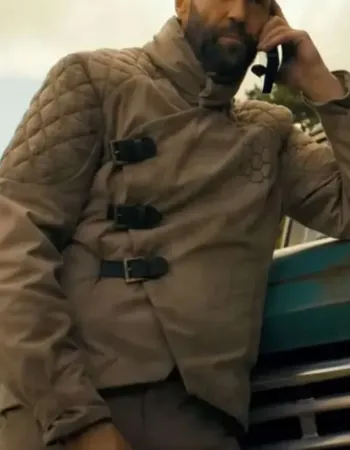 Jason Statham The Beekeeper 2024 Adam Clay Quilted Jacket