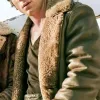 Jeremy Allen White The Iron Claw 2023 Shearling Leather Coat