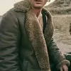 Jeremy Allen White The Iron Claw 2023 Shearling Leather Coat
