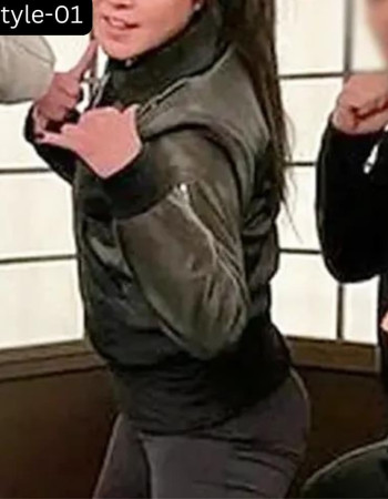 King of Killers 2023 Marie Avgeropoulos Black Leather Jacket