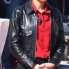 Lift Movie 2024 Gugu Mbatha-Raw (Abby) Black Leather Jacket