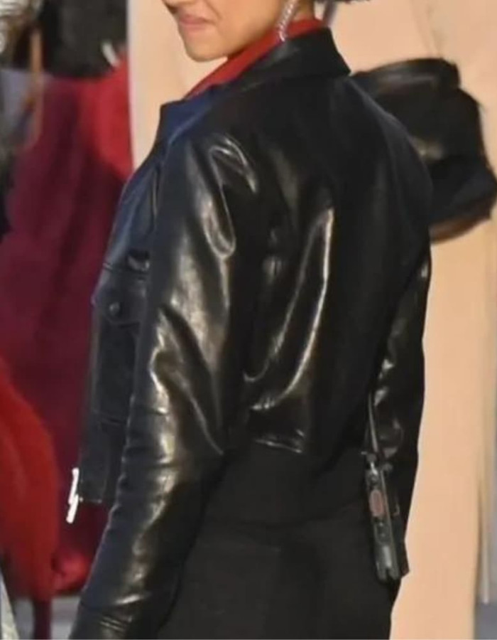 Lift Movie 2024 Gugu Mbatha-Raw (Abby) Black Leather Jacket Lift Movie 2024 Gugu Mbatha-Raw (Abby) Black Leather Jacket