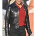 Lift Movie 2024 Gugu Mbatha-Raw (Abby) Black Leather Jacket