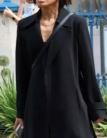 Lift 2024 Gugu Mbatha-Raw Black Trench Coat