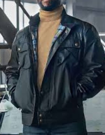 Lift 2024 Kevin Hart Black Leather Jacket
