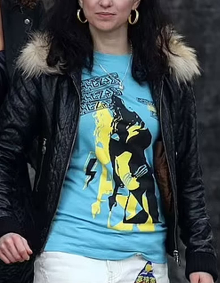 Marisa Abela Back To Black 2024 Black Bomber Leather Jacket Marisa Abela Back To Black 2024 Black Bomber Leather Jacket