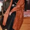 Mean Girls 2024 Regina George Brown Leather Trench Coat Mean Girls 2024 Regina George Brown Leather Trench Coat