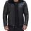 Fernando Black Shearling Collar Leather Trucker Jacket