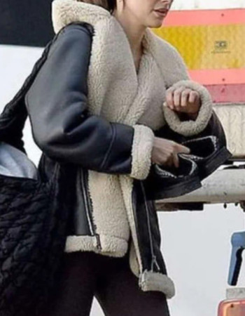 Michelle Keegan Fool Me Once Shearling Leather Jacket