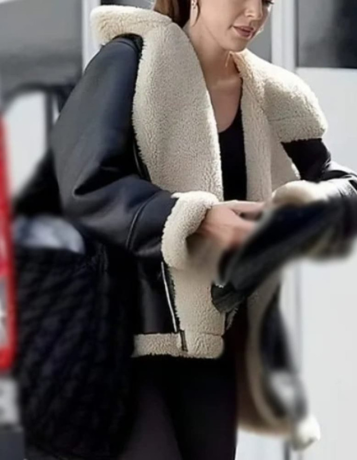 Michelle Keegan Fool Me Once Shearling Leather Jacket