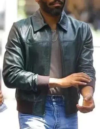 Mr. and Mrs. Smith 2024 Donald Glover Black Leather Jacket