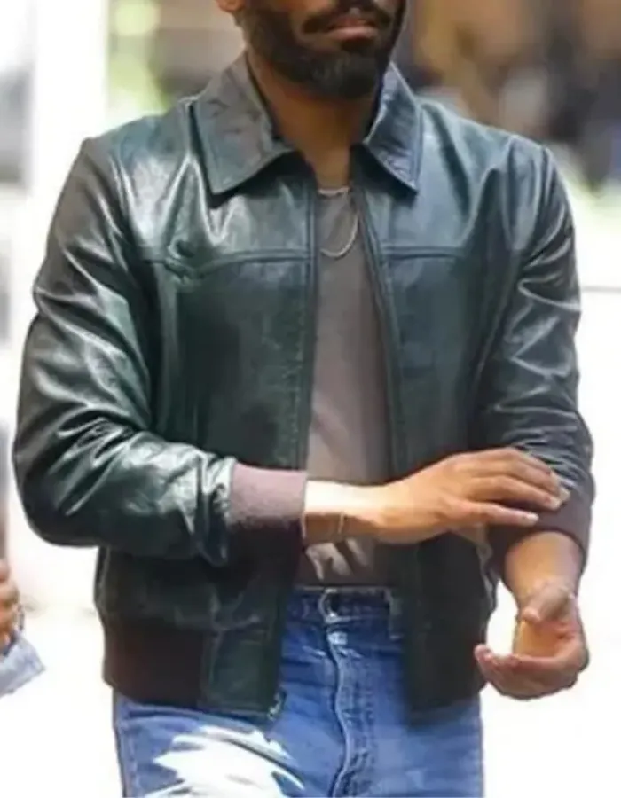 Mr. and Mrs. Smith 2024 Donald Glover Black Leather Jacket
