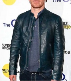 Next Goal Wins 2023 Michael Fassbender Black Leather Jacket