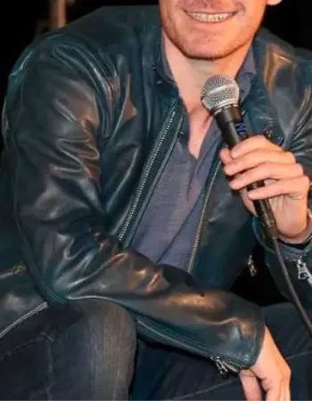 Next Goal Wins 2023 Michael Fassbender Black Leather Jacket Next Goal Wins 2023 Michael Fassbender Black Leather Jacket