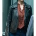 The Bricklayer 2024 Nina Dobrev Black Leather Jacket