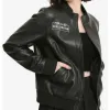 Pumpkin King Halloween Town Black Leather Jacket