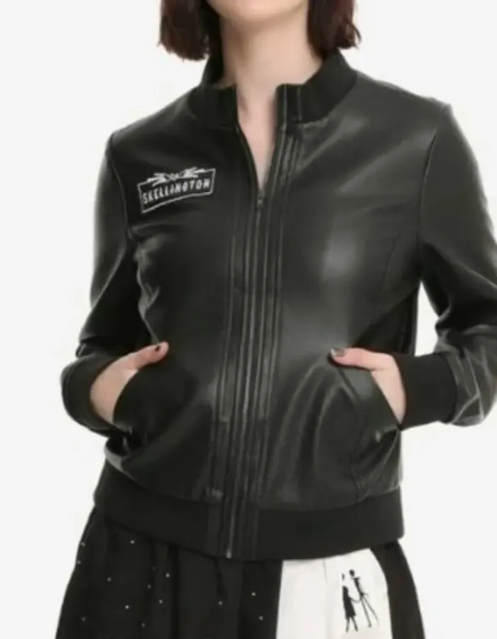Pumpkin King Halloween Town Black Leather Jacket