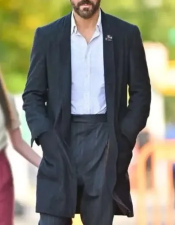 Ryan Reynolds If 2024 Black Trench Coat