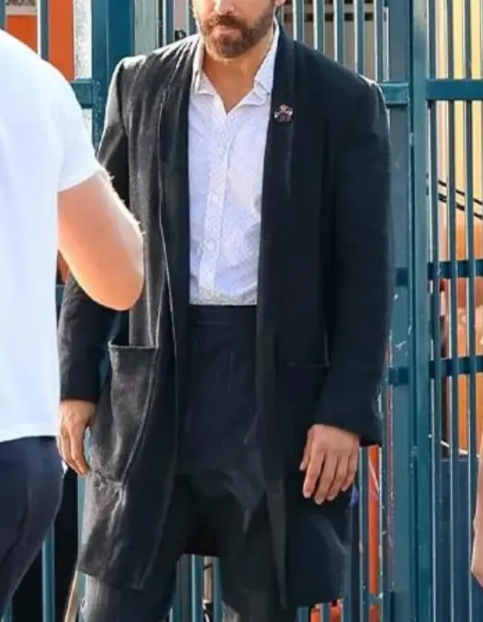 Ryan Reynolds If 2024 Black Trench Coat