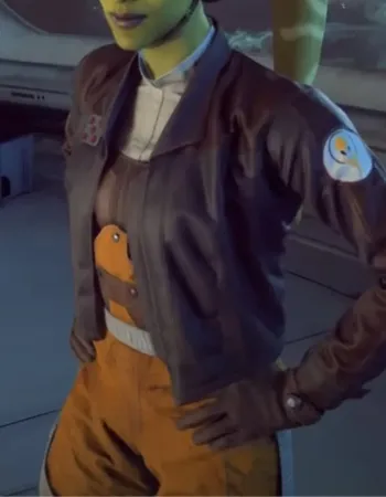 Star Wars Squadrons Hera Syndulla Brown Leather Jacket