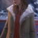 Tell Me Why Alyson Ronan Shearling Brown Coat