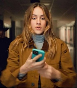 Thanksgiving 2023 Addison Rae Brown Jacket